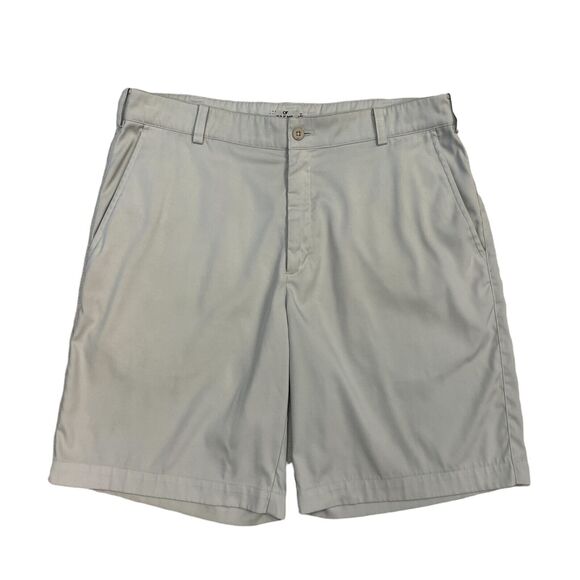 Nike Golf Shorts Mens 32 Beige Tour Performance Dri Fit Flat Front Stretch Chino - Picture 1 of 11